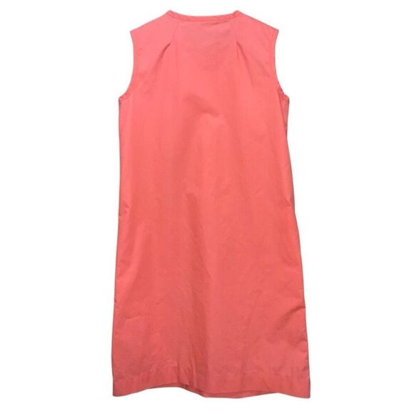 Vintage Katz Coat 1960s Orange Dress size S Sleeveless Embroidered Pockets Zip G - Picture 3 of 5